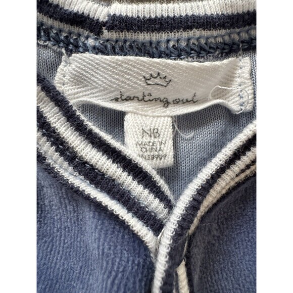 Starting Out Baby Boy Jumpsuit warm with feet Cotton Preppy size NB gift bundle - Picture 5 of 14